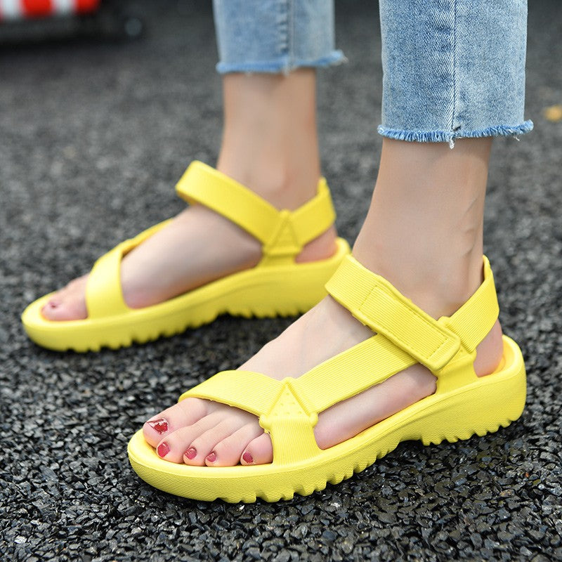 Womens Sandals Fashion Trend Anti-slip Wear-resistant Lightweoght EVA Flat Sandals for Women Outdoor Beach Shoes for Women