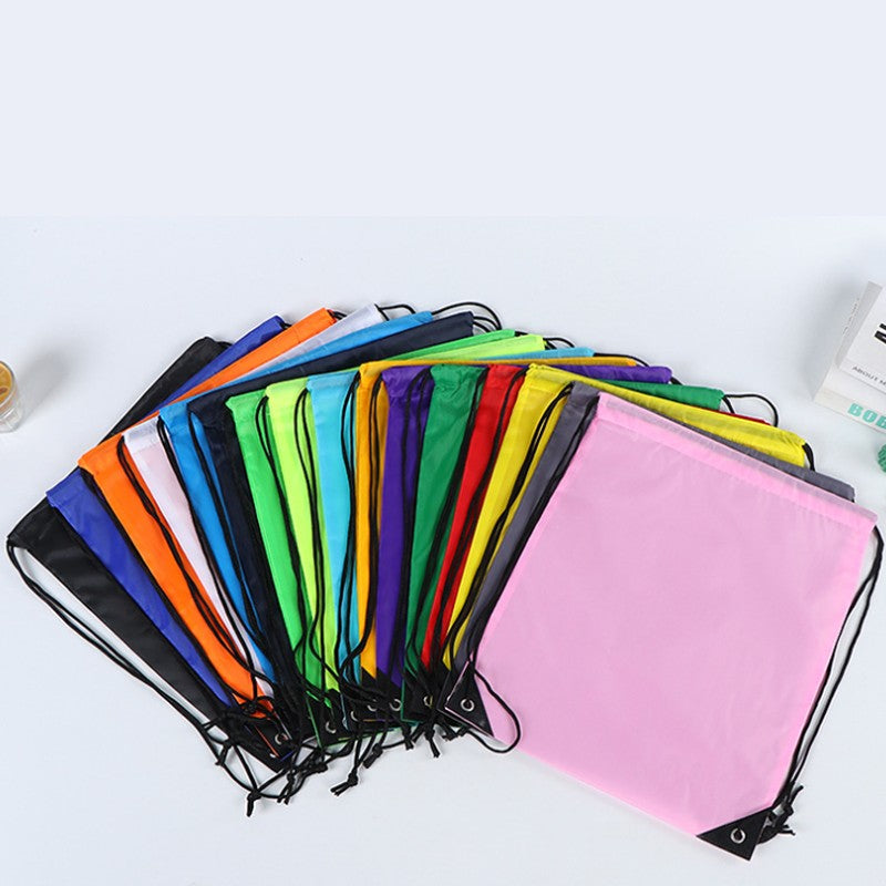 20/50Pcs Custom Bag Printing Logo Schoolbag Promotional Outdoor Casual Gym Sport Waterproof Advertising Bag Drawstring Backpack