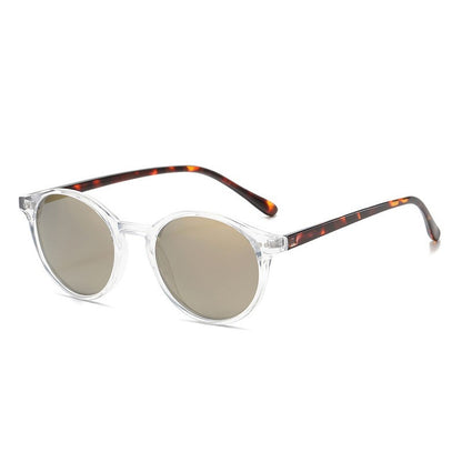 Óculos de Sol Polarizados Redondos Retrô Masculino Feminino Armação Clássica Leopardo Óculos de Sol Fashion Preto Dirigindo Masculino Feminino Goggles UV400