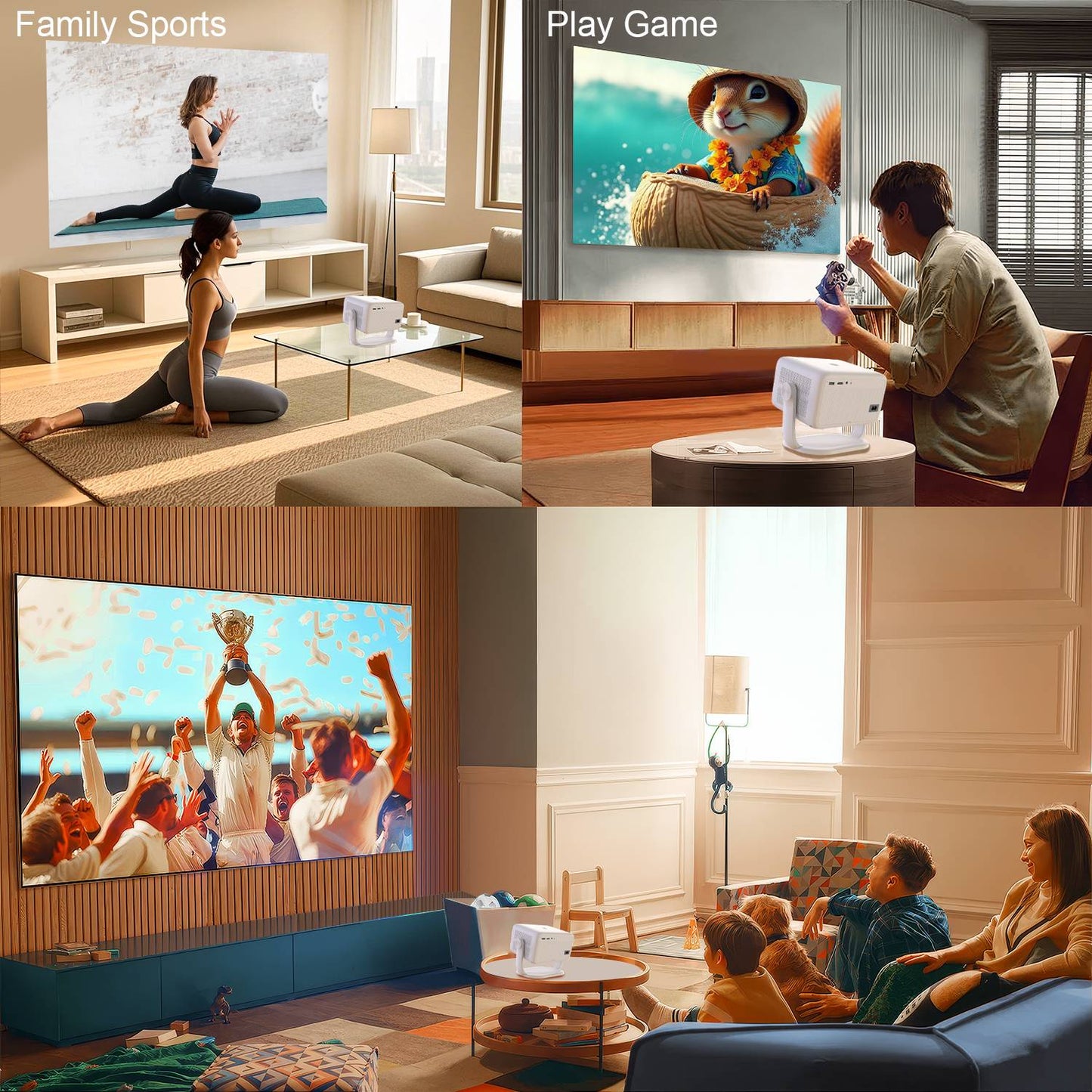 Projetor Velec compatível com Netflix 650ANSI Android 13 Portátil 4K Nativo Wifi6 BT5.2 1080P TP350 Correção de distorção trapezoidal automática