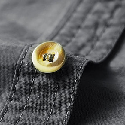 Spring Cargo Shirt For Men Long Sleeve Social Dress Shirt Top Casual Formal Shirt Blouses Oversized Tactical Shirt Man Clothes