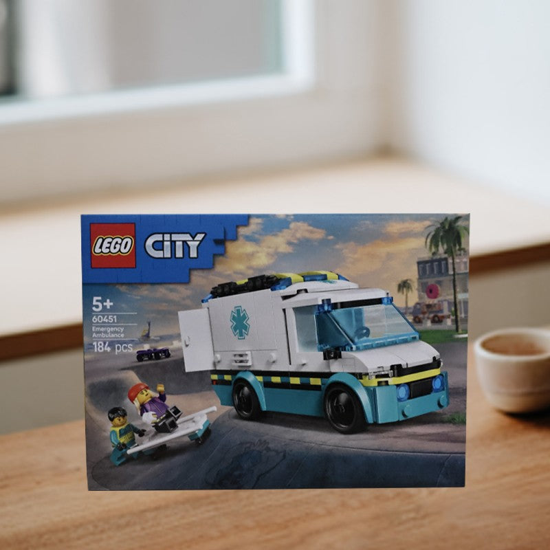 Lego 60451 Ambulância de Emergência Série City 2025 Novo Brinquedo Educacional de Blocos de Montar para Crianças