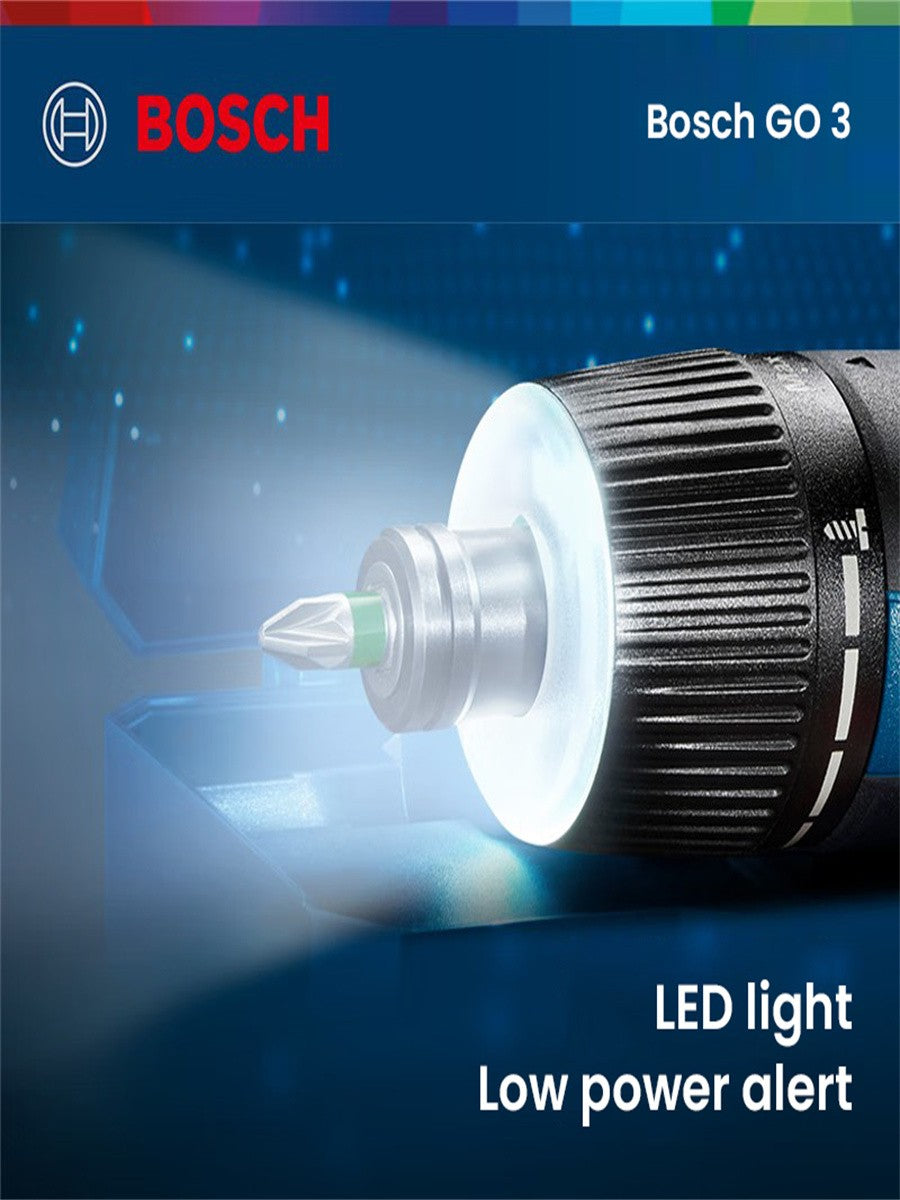 Parafusadeira Elétrica Bosch GO 3 3.6V 5Nm Parafusadeira Recarregável sem Fio GO3 Bosch Ferramenta Elétrica Multifuncional