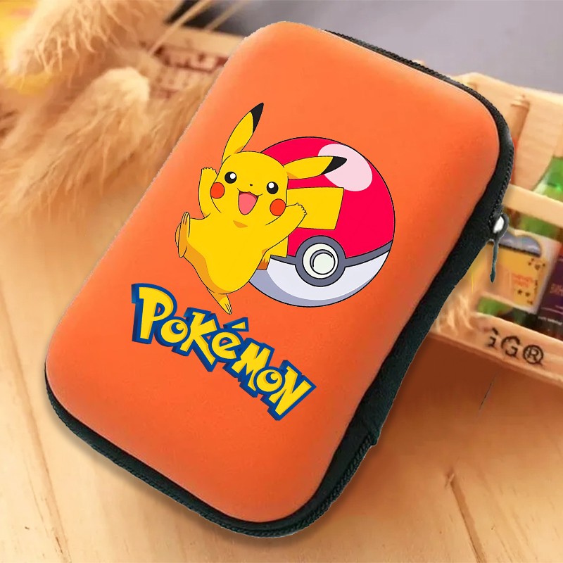 Pokemon Travel Storage Bag Charging Cases Earphone Package Anime Pikachu Zipper Bag Portable Outdoor Cable Carrying Organizer