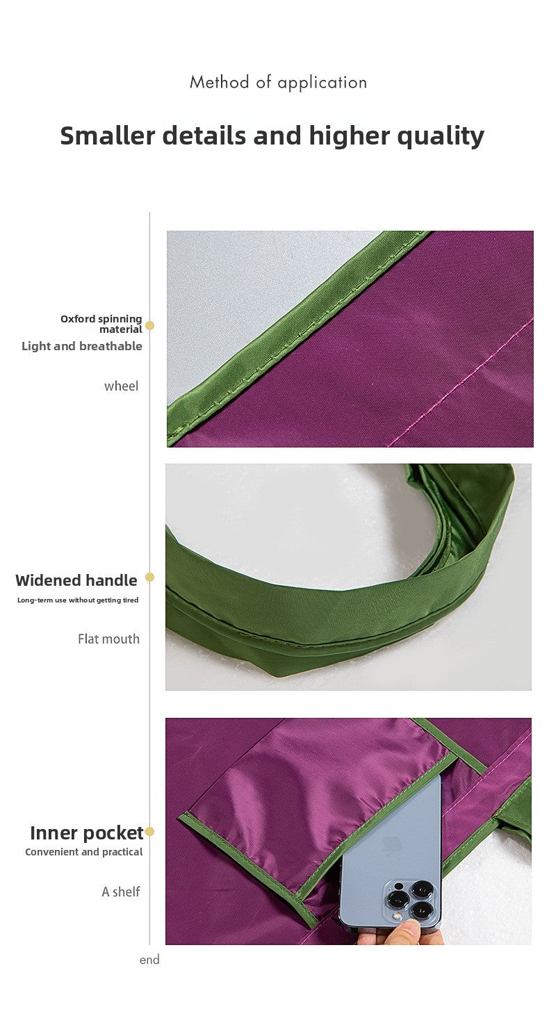 Large-sized drawstring eco-friendly supermarket shopping bag fashionable single-shoulder bag foldableportable handbag,waterproof