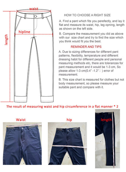 29-42 Men's Summer Pants Thin Straight Stretch Casual Pants with No Trace No Ironing Fabric Silky and Cool Feeling