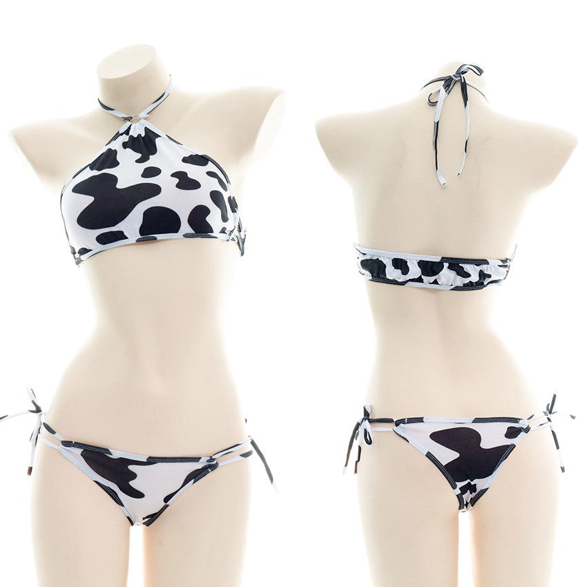 AniLV Cow Series Swimsuit Bodysuit Bikini Maid Unifrom Costume Summer Beach Kawaii Girl Swimwear Skirt Uniform Set Cosplay