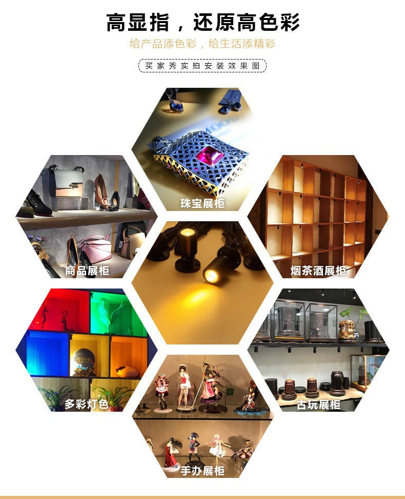 RGB Led Spotlight USB 5V Dimmable Colour Mini Ceiling Spot 1W 3W Showcase Pattern Showcase Light Room Decor 1 to 4 Remote Set