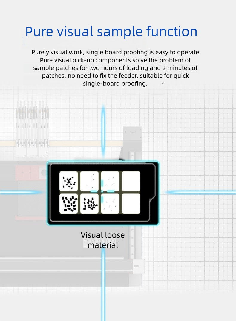 High-speed Fully Automatic Triple Vision Camera Desktop SMT Machine 220V / 110V SMT Pick And Place Machine Chip Mounter LED SMD