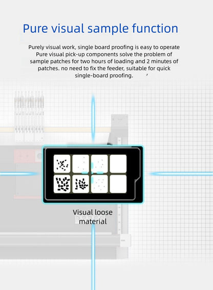 High-speed Fully Automatic Triple Vision Camera Desktop SMT Machine 220V / 110V SMT Pick And Place Machine Chip Mounter LED SMD