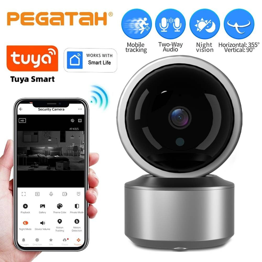New Tuya IP Camera 5MP Wifi Video Surveillance Cameras HD Night VIsion Two Way Audio Auto Tracking Cloud Smart Home Camera