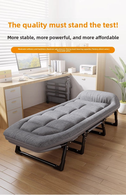 Cama dobrável para almoço, escritório, poltrona reclinável individual, portátil, acompanhante de hospital, maca, cama de solteiro para soneca com dupla finalidade