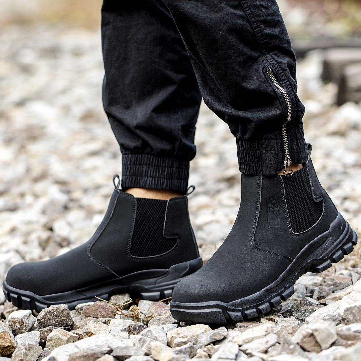 Sapatos de Segurança Impermeáveis Masculinos com Biqueira de Aço Botas de Couro Calçado Masculino Sapatos de Trabalho Indestrutíveis para Construção Marrom