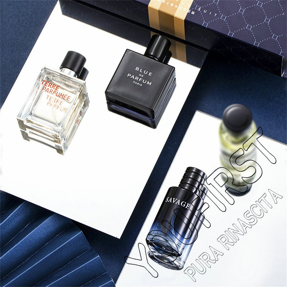 Perfume Masculino de Luxo Kit 4 Peças 100ml com Colônia Perfumes Homme Caixa de Presente Perfumes Masculinos Spray com Aroma Natural Floral Frutado