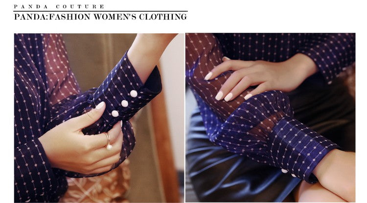 Long Sleeve Blouse Women Casual Striped Chiffon Blouse Shirt Fashion Women Blouses 2024 Top Female Blusa Feminina Women Tops A28