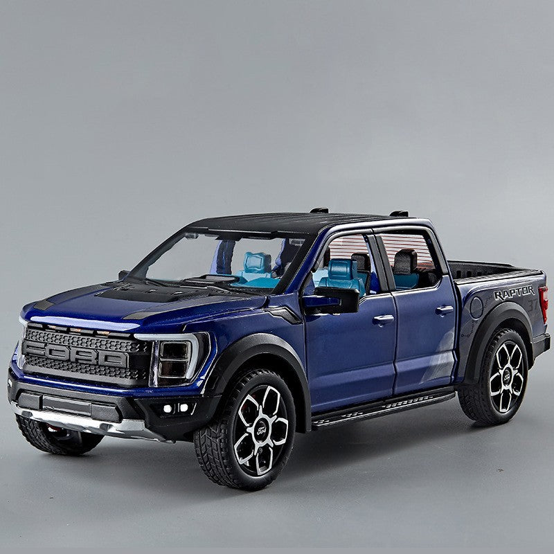 Caminhonete Ford Raptor F150 de Liga Leve, Escala 1:20, Veículos Fundidos e Brinquedos de Carro, Modelo Miniatura para Crianças e Presentes