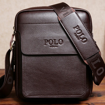 New Polo Men's Single Shoulder Bag Korean Style Business Casual Crossbody Bag Vertical Model for Men