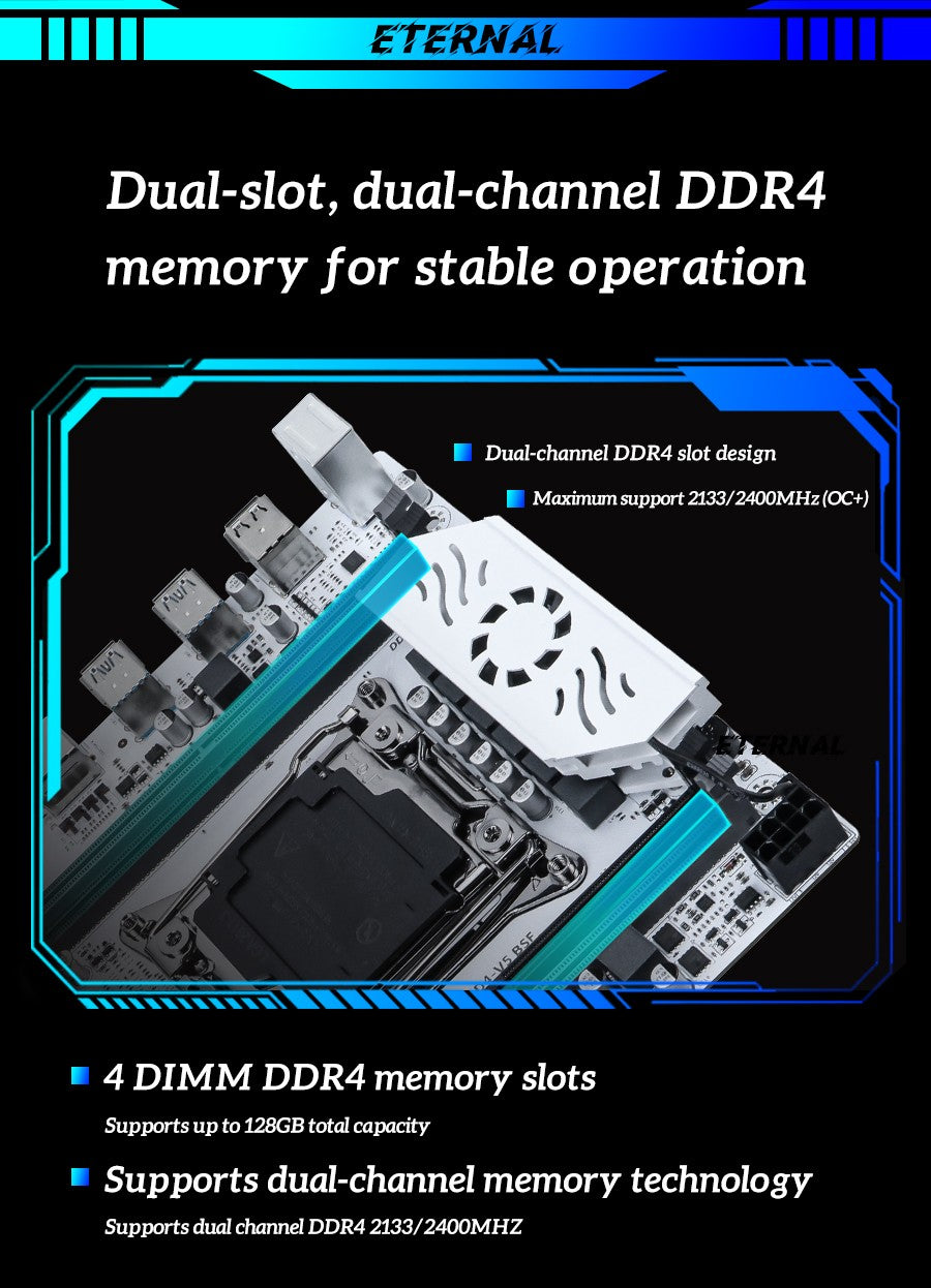 Conjunto Placa-mãe Gamer SOYO X99 C612chip com CPU Intel Xeon E5 2630 V4 DDR4 8G*1 2133MHz RAM Componentes de computador Placa principal TPM2