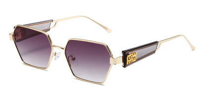 Metal Rectangle Sunglasses Women Fashion High Quality Frame Glasses Vintage Brand Designer Eyewear UV400