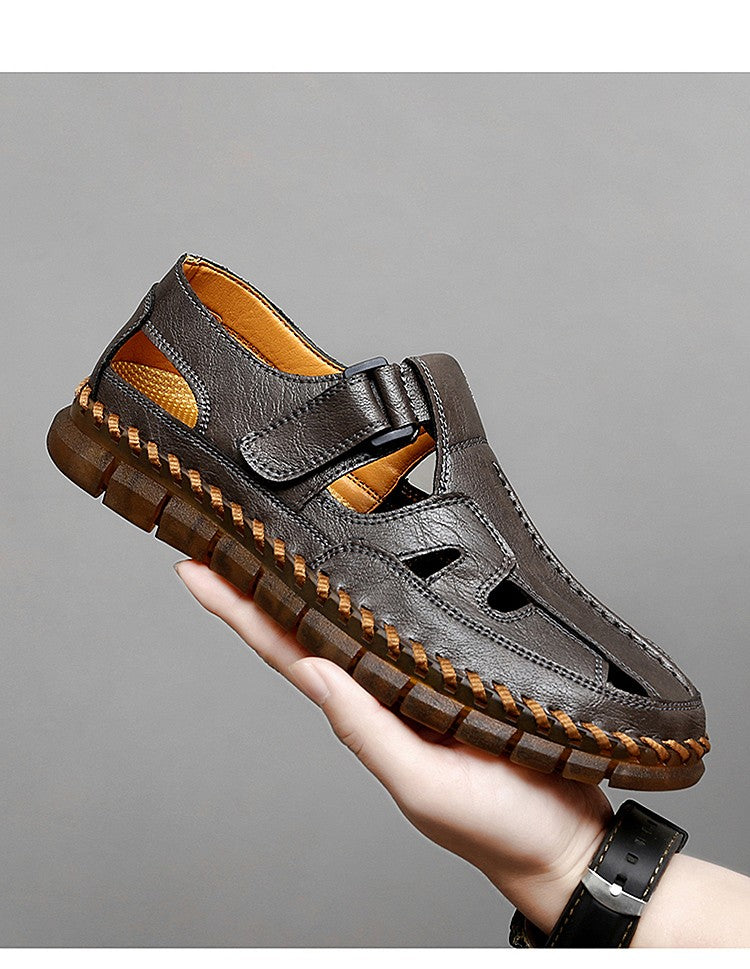 Handmade Men's Shoes Outdoor Shoe Men Casual Men Shoes Breathable Suede Leather Shoe Anti-Skid Walking Shoe Hot Sale Footwear