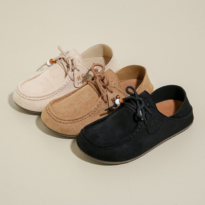 Fashion Brand Shoes Woman 2025 Autumn New Vintage Suede Loafers Pumps Women's Casual Flats Shoes British Style Flat Single Shoes