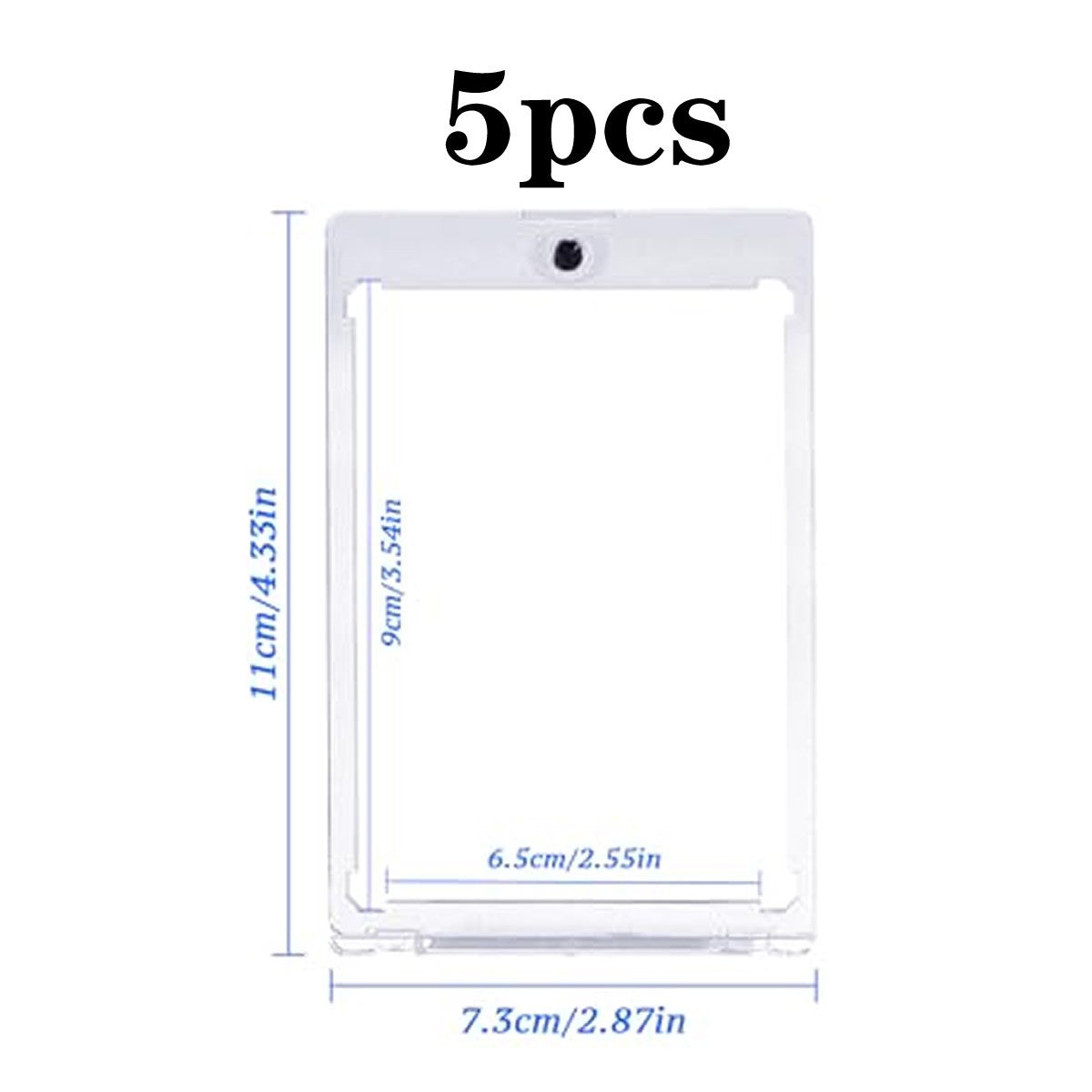 35PT Magnetic Card Holder Set Caixa Expositora Adequada para Cartas Colecionáveis de YuGiOh Pokémon Jogo Esporte Protetor de Acrílico Rígido Brinquedo