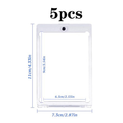 35PT Magnetic Card Holder Set Caixa Expositora Adequada para Cartas Colecionáveis de YuGiOh Pokémon Jogo Esporte Protetor de Acrílico Rígido Brinquedo