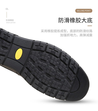 Sapatos Masculinos de Couro Feitos à Mão, Sapatos Sociais Casuais e de Negócios Minimalistas, Modernos, com Cadarço, para Pais de Meia-Idade