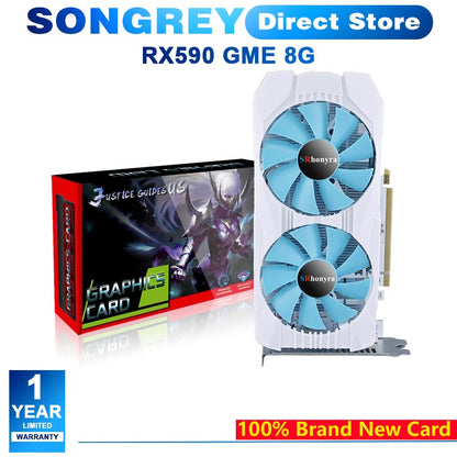 SRhonyra RX 580 590 GME GTX 1660 Super 1660 Ti 1050 Ti Gaming Graphics Card 8/6/4GB GDDR5/6 GPU for PC Desktop Computer
