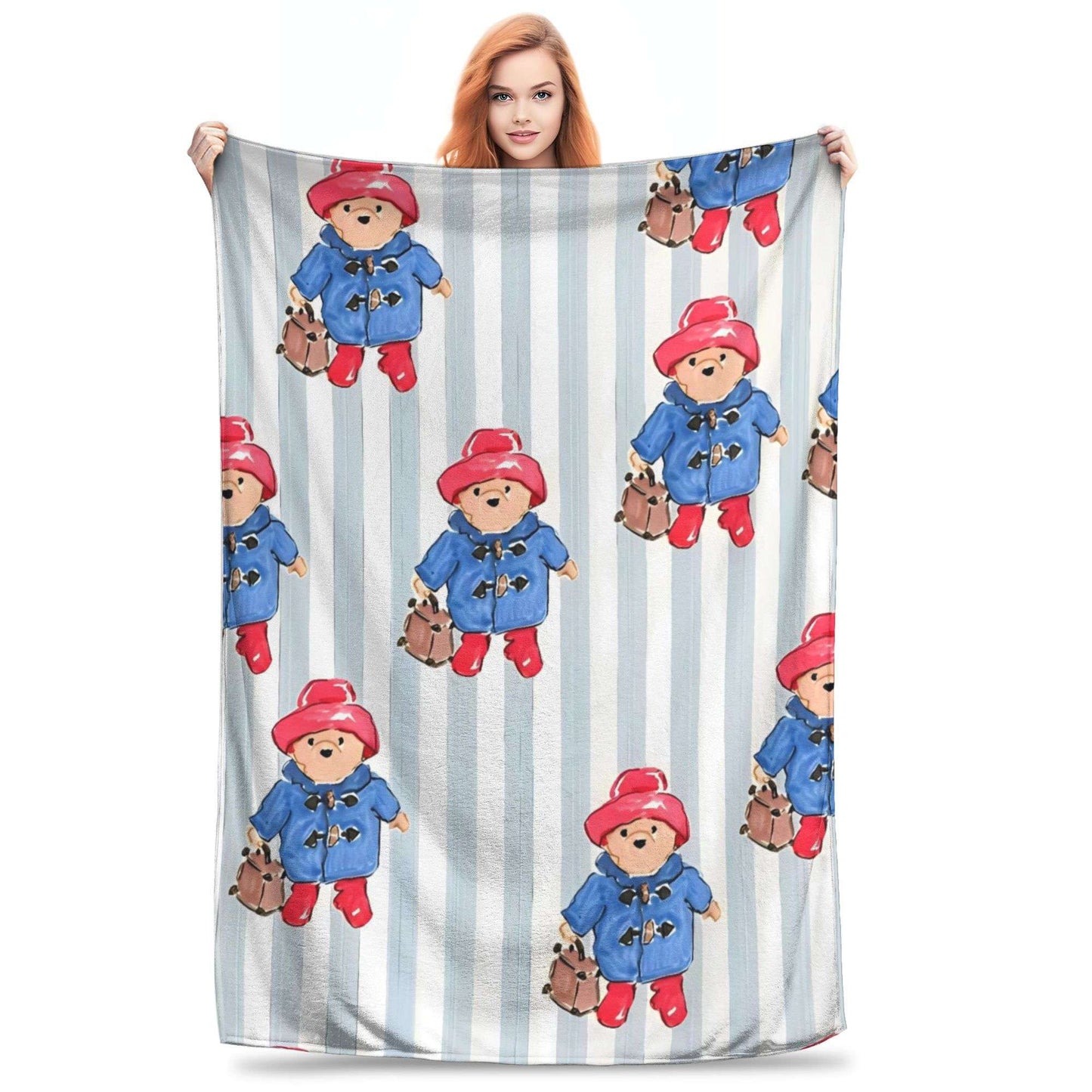 Urso Paddington (manta de pelúcia infantil, edredom de flanela, mantas para sala de estar, design macio e quente, colcha de qualidade, presente de aniversário