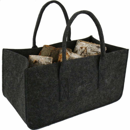 Felt Storage Bag for Fireplace Wood Organizer, Shopping Basket, Magazine Rack, Firewood Pocket, Home Storage Bags Holder