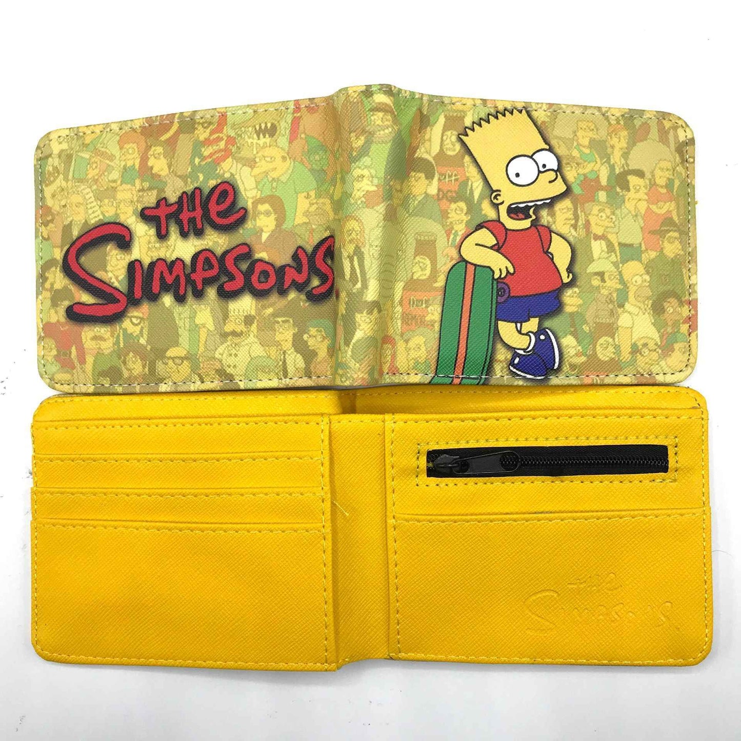 Carteira Dobrável Marvel Vingadores Os Simpsons Bonecos de Anime Masculina Infantil Porta-Cartões de Identidade com Prendedor de Dinheiro Bolsa de Presente de Desenhos Animados