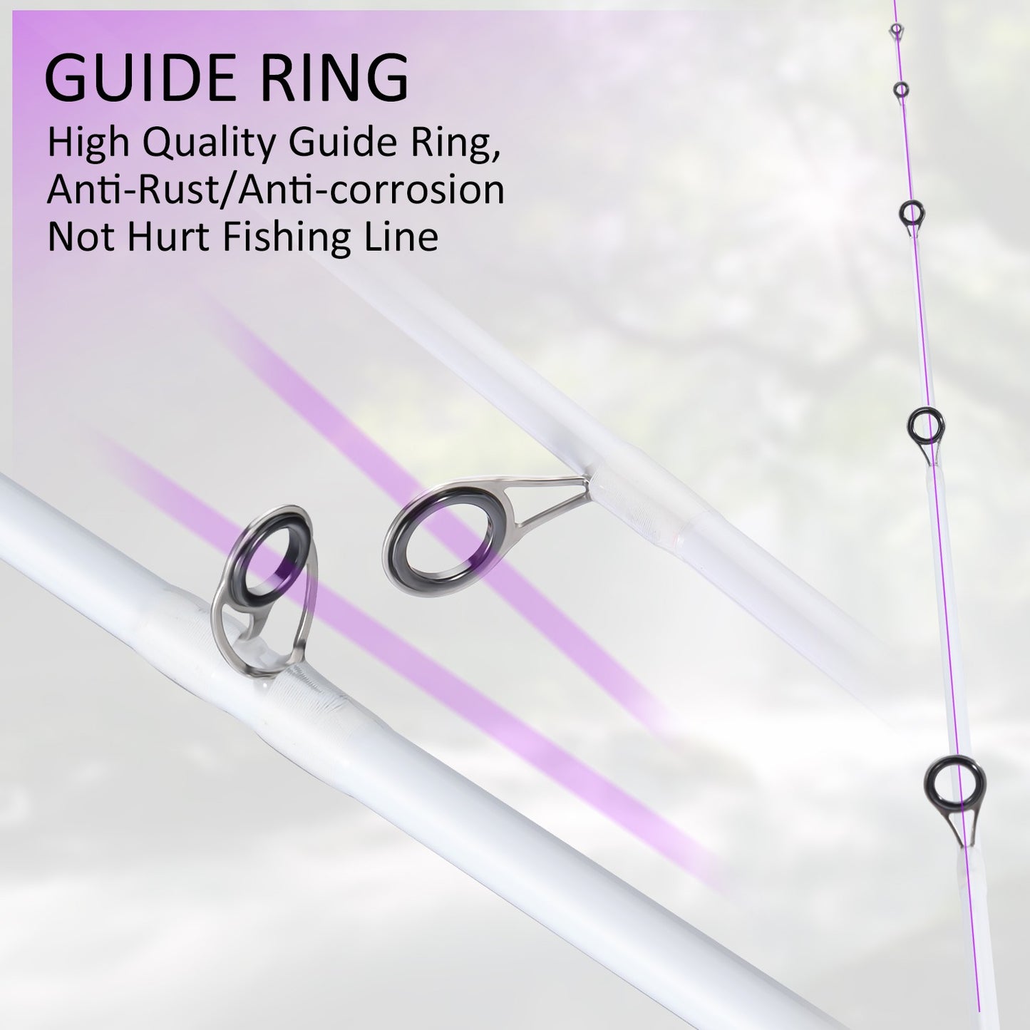 Vara de Pesca Sougayilang Casting/Spinning 2 Seções 1.8m Ultralight Carbono Cabo EVA para Várias Águas