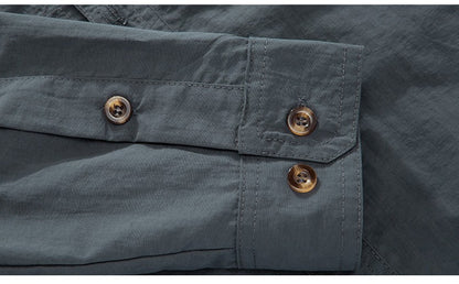 Hot Sale 6Xl Top Quality Tactical Shirts Men Outdoor Combat Multi Pocket Quick Dry Cargo Camping Long Sleeved Shirts