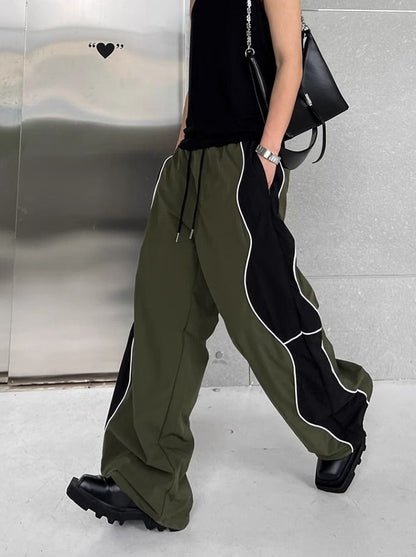 Men's Casual Pants Straight Punk Black Loose Baggy Male Trousers Clothes Plus Size Polyester Vintage Sale Cotton Fashion 2025