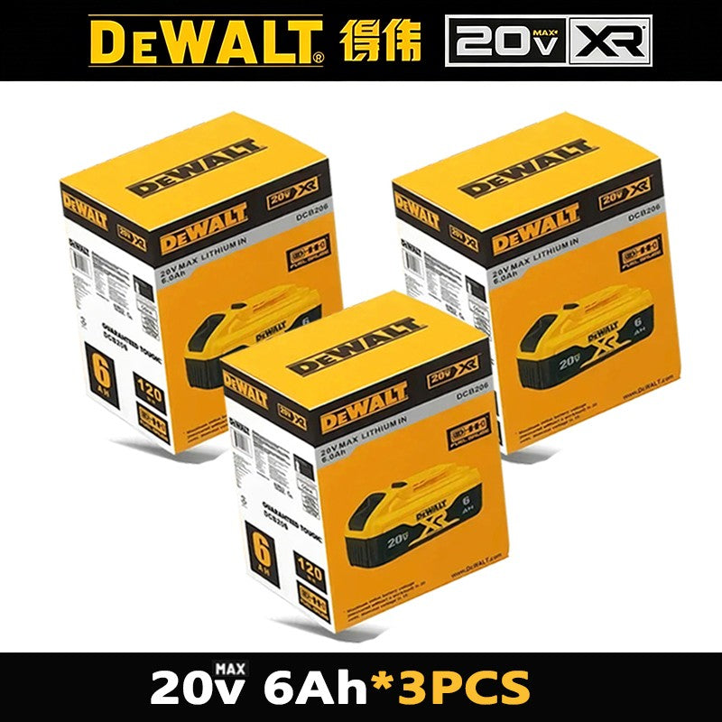 Bateria Dewalt 20V 100% Genuína, Bateria Recarregável de Íon de Lítio 2AH 5AH 6AH, Bateria de Substituição para Ferramentas Elétricas Dewalt DCB200