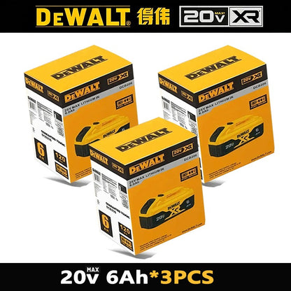 Bateria Dewalt 20V 100% Genuína, Bateria Recarregável de Íon de Lítio 2AH 5AH 6AH, Bateria de Substituição para Ferramentas Elétricas Dewalt DCB200