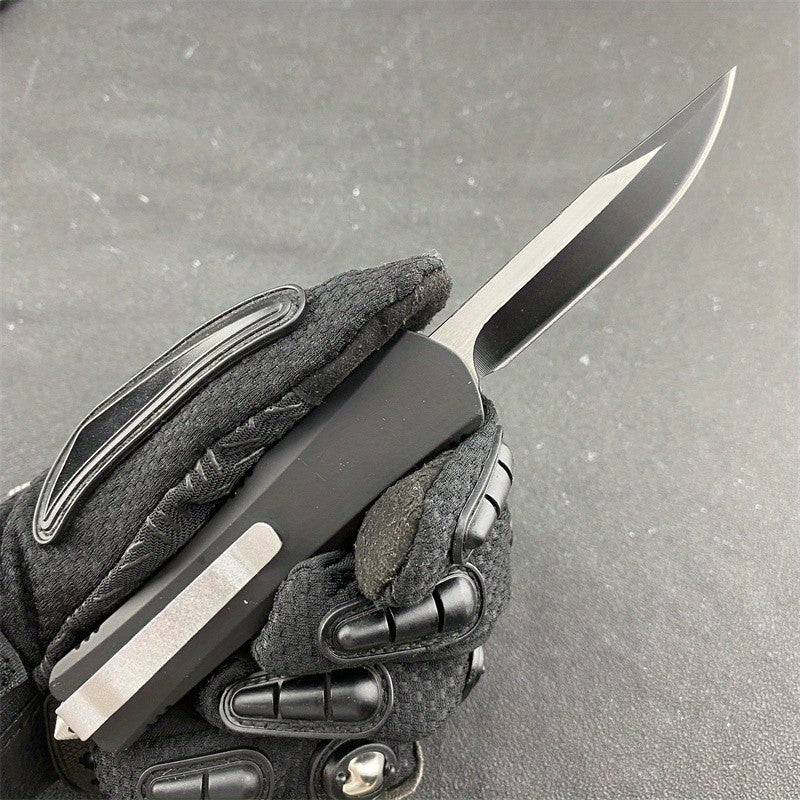 Canivete Dobrável de Bolso All Black A07 Multiferramenta de Sobrevivência para Atividades ao Ar Livre Portátil para Caça Autodefesa Tática Faca de Mão EDC