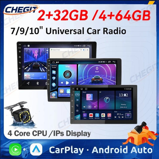 7/9/10'' 2 Din Android 13 auto Car Radio 64G Multimedia Video Universal Stereo Carplay gps For Volkswagen Nissan Hyundai Kia toy