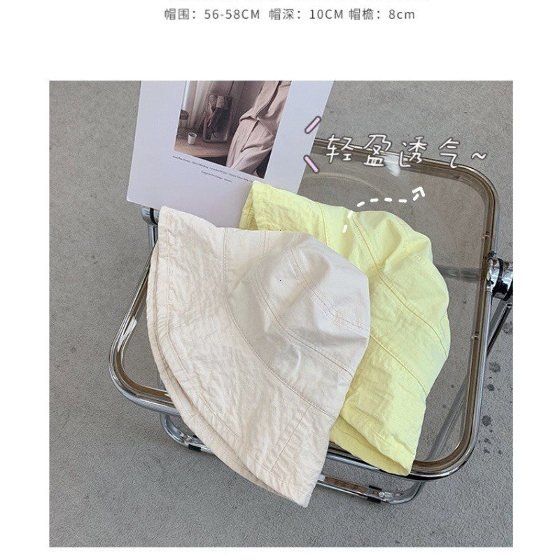 Korean style Hat Women's Summer Face Slimming Sunshade Hat Casual Cotton bucket Cap ????? ?? ?????? ???????