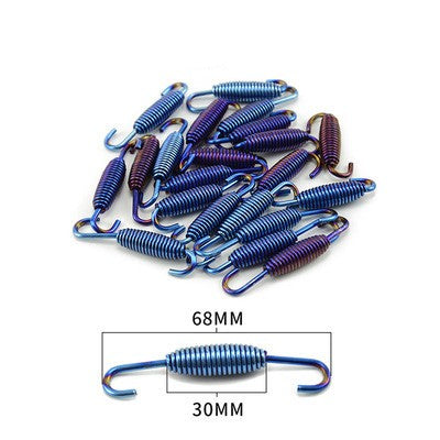 slip-on 2PC Universal Motorcycle Exhaust Spring Hooks Stainless Steel Exhaust Front Middle Link Pipe Rotatable Metal Springs