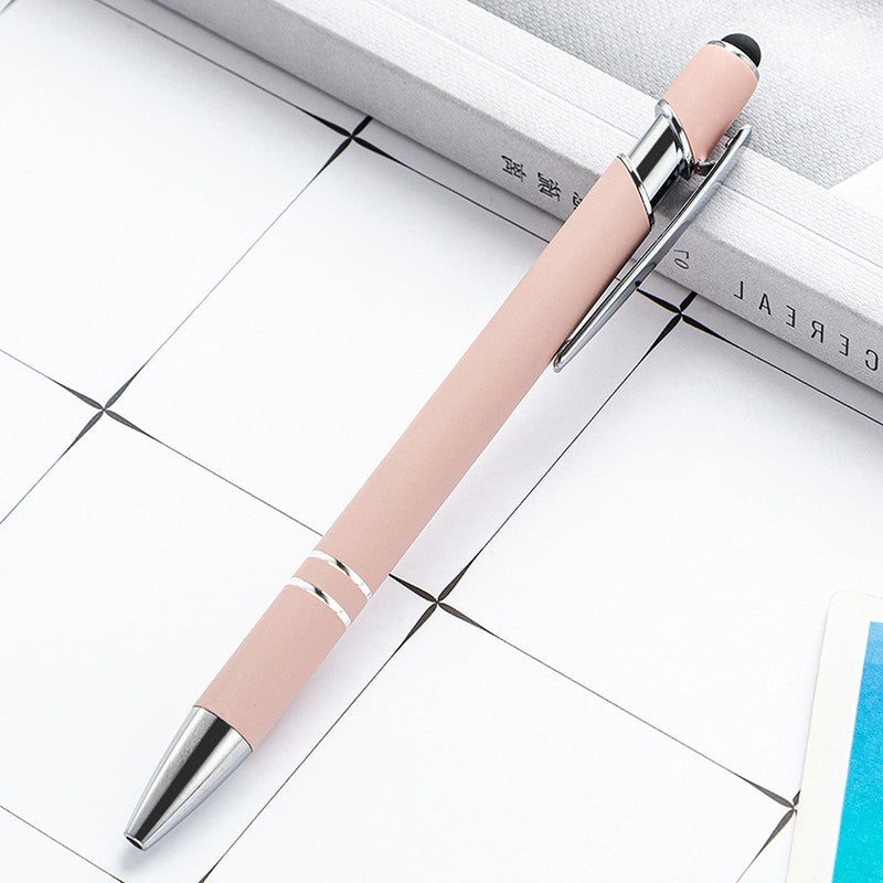 100 Pcs Light - Metal Capacitive Universal Touch Screen Stylus Ballpoint Pen Free Custom Logo Writing Stationery Office Gifts