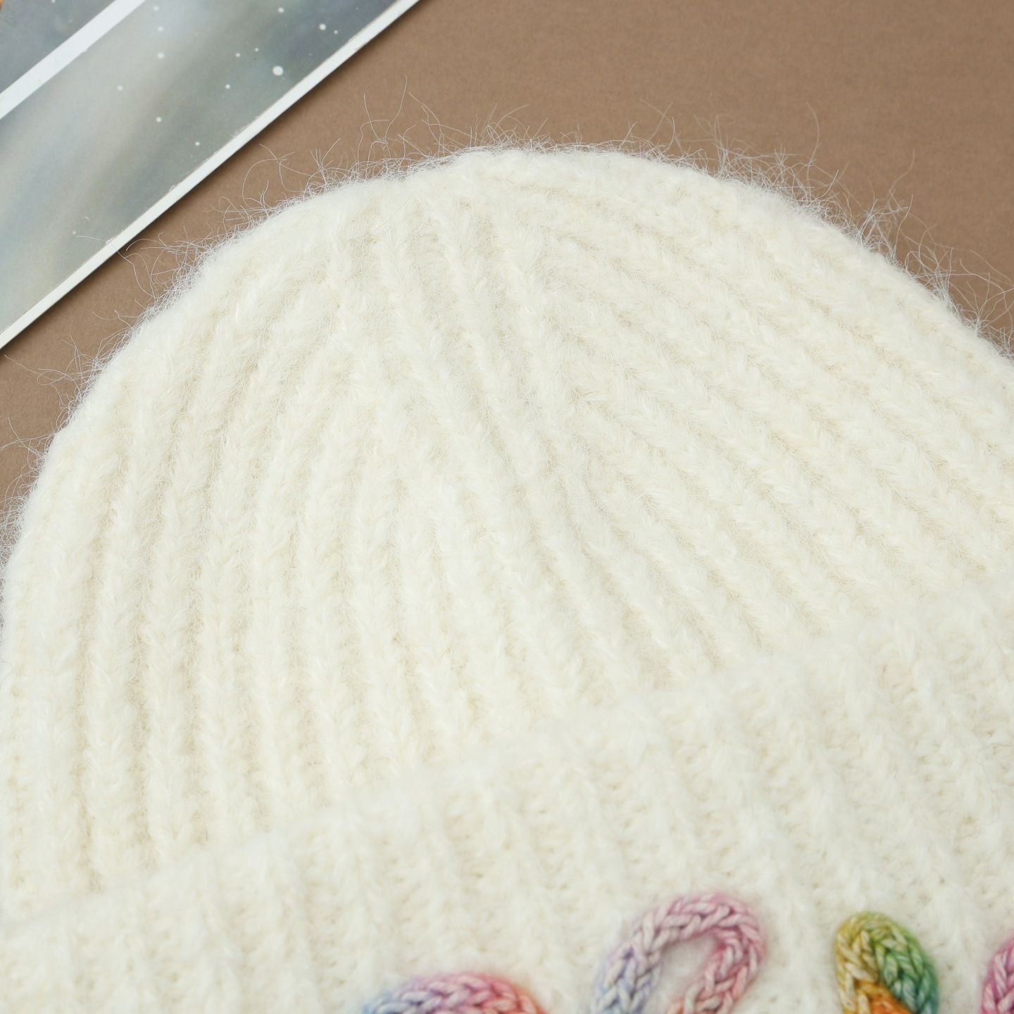 Vintage Embroidered Hats Letter Korean Version Knitted Hat for Autumn and Winter Warm Ear Protection Knitted Hats