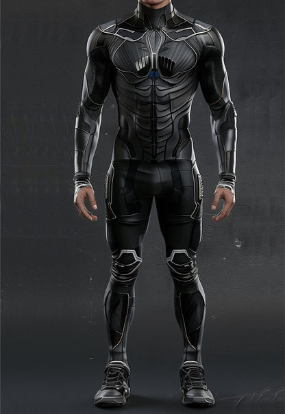 Halloween Cyberpunk Future Mechanical Armor Jumpsuit Warrior Cosplay Bodysuit Steampunk Costume Party Performance Men Zentai