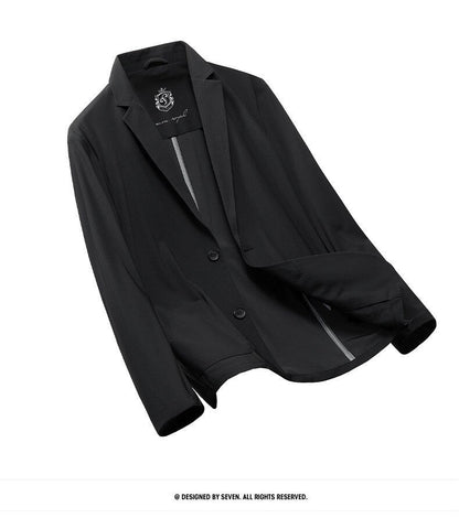 2025 Summer Thin Ice Silk Sunscreen Suit Jackets Classic Elasticity Traceless Sun Protection Blazers Social Office Formal Coats