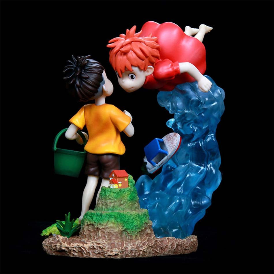 Ponyo on The Cliff Figure Ponyo Sou Sky Seagal Figura Estátua Pvc Anime Action Figurine Modelo Boneca Brinquedo Colecionável Presente De Aniversário