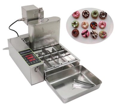 800-1000Peças/H Donuts 2000W Aquecimento Elétrico com Controle por Computador Máquina Automática de Fazer Rosquinhas de 4 Fileiras Máquina de Fazer Rosquinhas Automática 110V