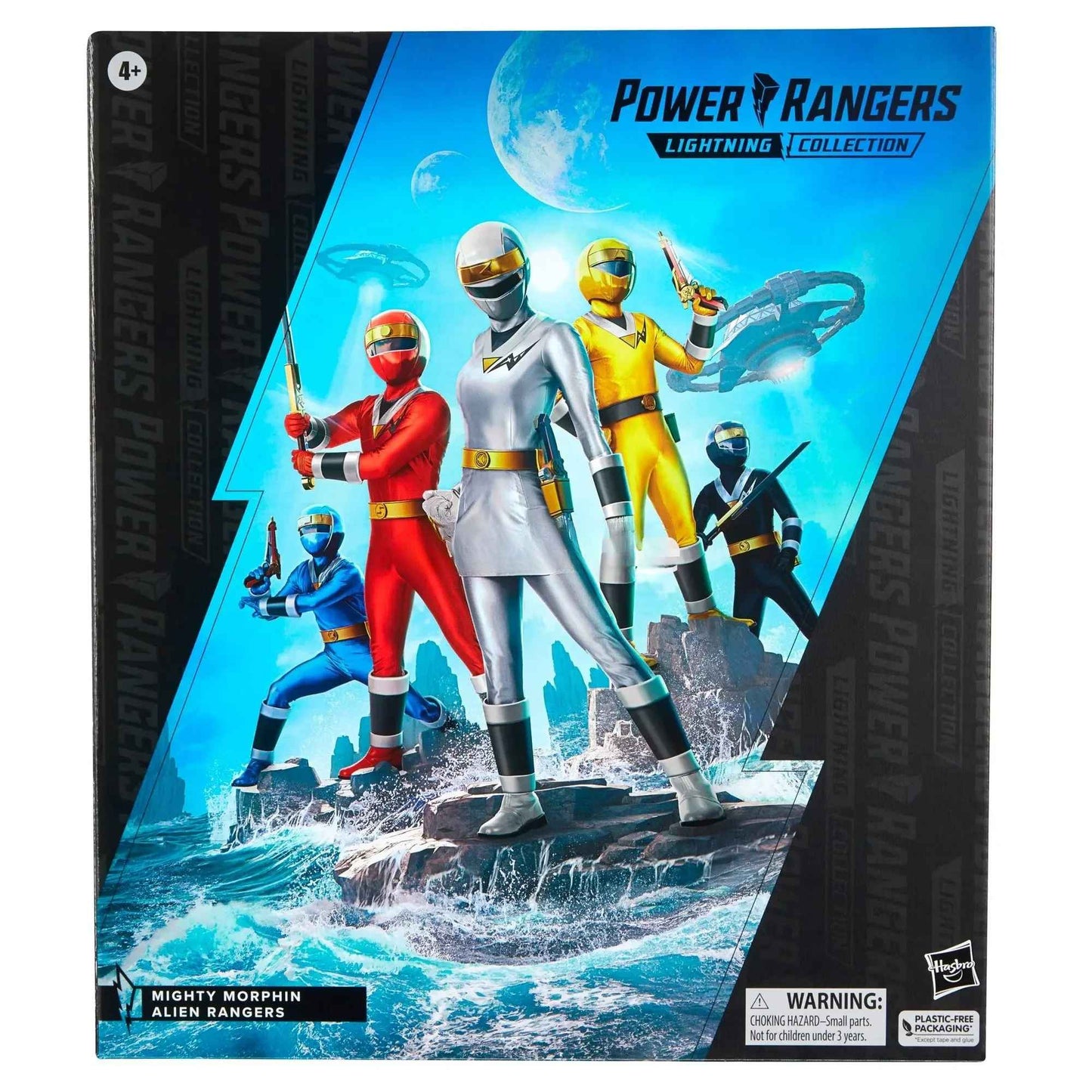 Hasbro Power Rangers Lightning Collection Pacote com 5 Figuras de Ação 6 Polegadas Alien Rangers 15 ACESSÓRIOS 5 Efeitos de Explosão Presente F5937
