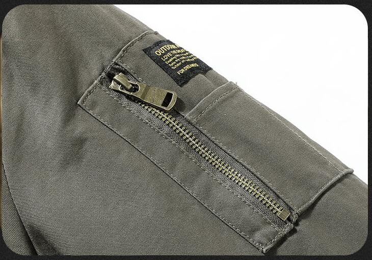 New Fashion Men Fleece Warm Bomber Jackets Winter Parkas Quality Male Cotton Multi-pockets Cargo Jackets Outdoor Tooling Coats 5