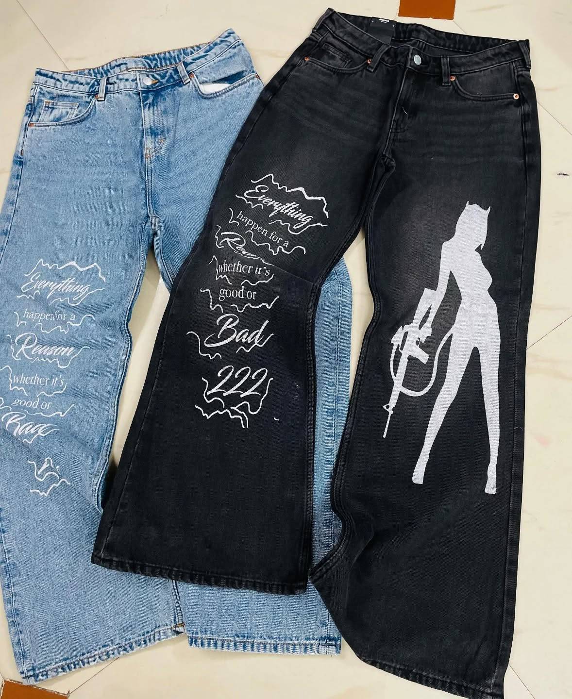 Retro Street Punk Rock Hip Hop Loose Casual Jeans Men American Harajuku Y2K Fashion Versatile Straight Leg Wide Leg Pants Women